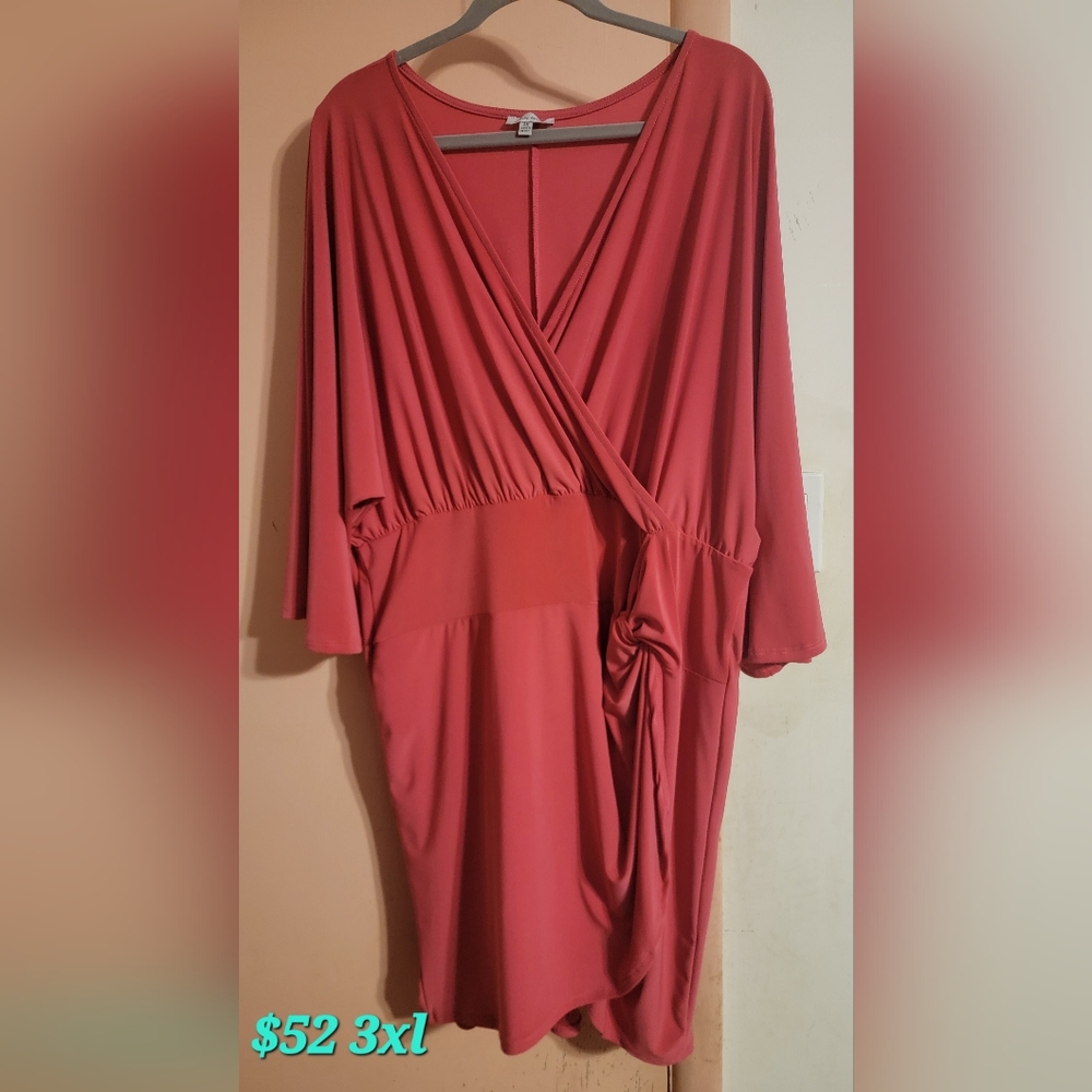 White Birch Fuchsia Date Night Dress 3X